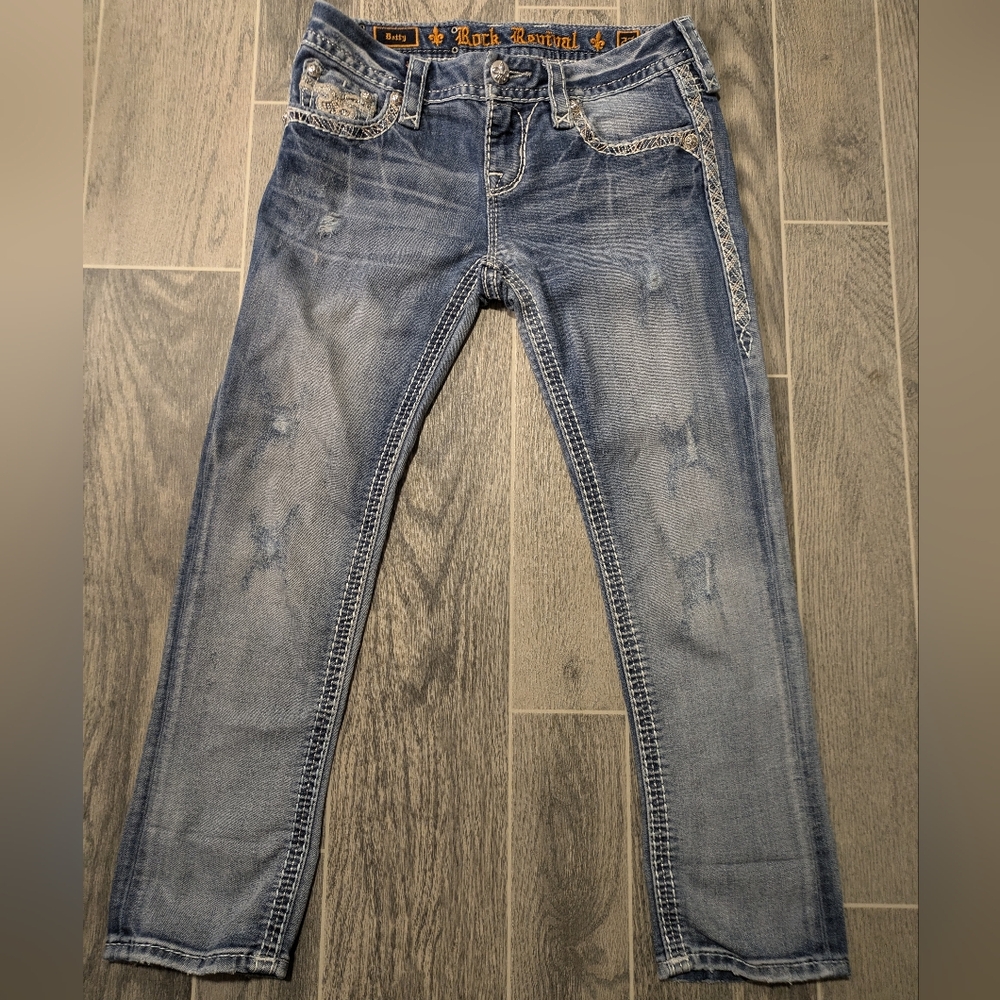 Rock Revival Blue Ankle & Cropped Jeans